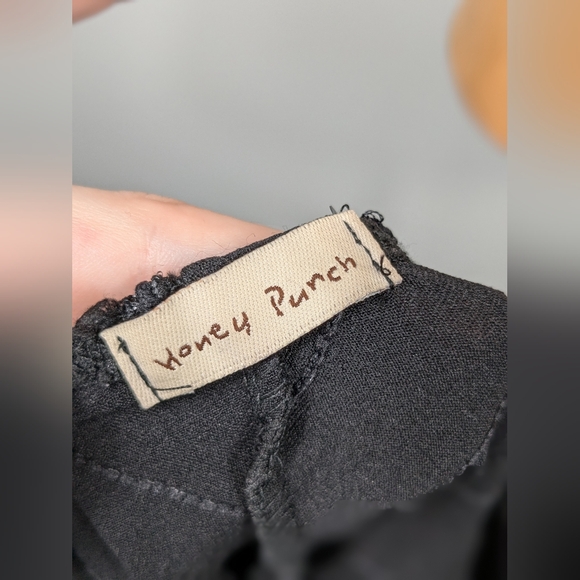 Vintage Y2K Honey Punch Little Black Mini Dress Halter Neck Size Medium Sequins - Picture 10 of 11